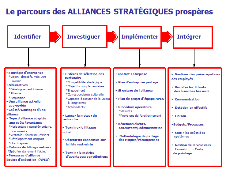 conseil en stratégie d'alliance Diagramme alliances stratégiques et coentreprise (JV)